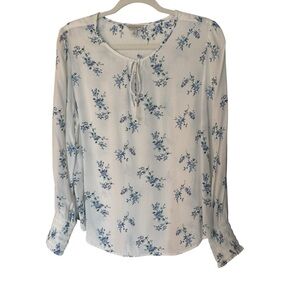 Lucky Brand Boho Floral Peasant Blouse | Size Large